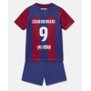 Echipament fotbal Barcelona Robert Lewandowski #9 Tricou Acasa 2023-24 pentru copii maneca scurta (+ Pantaloni scurti)